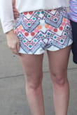 I loved these shorts! They are a great pattern and can be dressed up or down. They are a tad bit snug and short in the bottom area, but not enough that I wish I had gotten a bigger size. Overall, a great purchase. - Kate S.