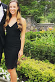 Loved this dress I wore to a wedding! It was comfortable and flattering (didn't need to wear a bra and stretchy material). I had many compliments, especially on the back details. Would order again from lulus! xox - Gill K.