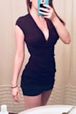 This dress is great quality material and very flattering! - Kori R.