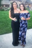 I saw the reviews so I went with a large when I'm typically a medium and it fit perfectly! This dress I wore to a black tie wedding and it was comfy and easy to move. Hugged my body well and was perfect for summer. It got hot when dancing and had to pull it up but it was easy to hold up because it's stretchy material! Comfortable and beautiful! It's the perfect length for heels if you're my height and get the large! - Lauren D.