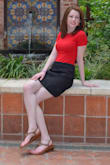This fits true to size! I love how you can wear as casual attire or a dressy attire.  The material very soft  and comfortable. I have gotten many compliments on this bodysuit.  I have it in the red and black. - Emilee P.
