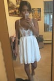 I am SO GLAD I didn't size up for this. I was worried that it was going to be small but honestly the fit for me is a bit roomy! I'm very happy with the quality and I think this is going to be a piece i'll be wearing for many summers ! :) - Mara A.