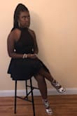 I got this dress for a court for my friends sweet 16, it would not be my usual style but it was very cute and fit me and all the other girls well. It was a little tight at the waist and a little short but otherwise it fit well. I wore it with silver heels and silver jewelry, it looked great. - Angel S.