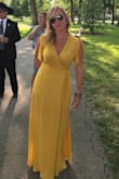Loved the dress and the color! I got so many compliments at the wedding. I feel like I could dress this up or down depending on the occasion. The only negative with the dress is it snagged a bit on my heels. Overall, loved the look! - Lee H.