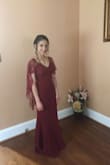 Beautiful dress!!! The fabric is amazing and lovely!! The laced wings are just beautiful too! Ordered it for my prom and came in just the quoted time! It fit a little tight, but it was my fault I ordered it a size too small - Ninfa A.