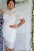 I was skeptical of buying my first item from here but I am so glad I did. The dress fit like a glove & I received so many compliments on it during my bridal shower! - Sharon