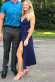 I am smaller in the chest so I had to wear double sided tape to keep everything in place, you may get away with wearing a strapless bra but I just went with petal covers. I wore it to a wedding and got a lot of compliments! It has two slits in the front of the dress which is perfect for dancing. - Jasmine
