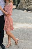 I wore these to a wedding and my feet didnt hurt all night! The strap rubbed a little bit, but not enough to make me really uncomfortable. The color is very versatile and I will be wearing these a lot! I am usually a 7 or a 7.5 and I got the 7.5 and they fit perfectly. - Sarah C.