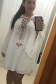A little big but it's okay because of the type of dress it is. the embroidery is beautiful! I'm wearing to my lingerie shower in a few weeks, it's sexy but classy! - Bre C.