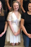 Loved this dress. I ordered a small and it fit perfectly. A little warm in the shoulders as the lace is very thick, but otherwise perfect. I got a ton of compliments at my bachelorette party! - Hayley L.