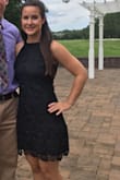 I really like this dress, I wore it for a wedding. It fits really well, you can wear a bandeau type bra with no problem and you can't see it at all. Nice length, really well made and nice detail. - Robyn D.