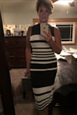Ordered this dress for a wedding and love it!  The material is perfect!  Was not sure how I would feel about stripes, but the pattern works! - Stacy H.