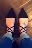 Great to dress up or dress down. My only complaint is the back of the shoe was super tight so I suggest maybe going up half a size otherwise, great flats. - Shanda C.