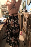 LOVE this dress! Great quality and could be used for formal or casual events. I can't normally wear open back dresses because of my large breasts, but this one is perfect because the ties in the back allow you to tighten the dress which secures your breasts in the front. Cant wait to wear it out in public! - Sarah B.