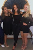 I'm 5'4", 120 lbs and a small fit perfectly. The material is stretchy so it's very comfortable. I wore this to a concert and tucked it into black denim jeans and heels and it really dressed up my outfit! - Crystal B.