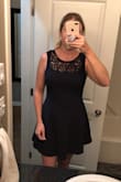 Love this dress! Material is great quality. Fits perfectly and very flattering!
You get what you pay for here. 
Ships quickly too, got mine in 6 days. Happy girl here! Will shop for future dresses on this site! - Lindsay M.