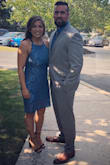 So many compliments on this dress! It was absolutely perfect! Tie a perfect bow in the back and you're good to go!! I'm in between a M or a L and I chose to go with M since it tied in the back and you could adjust to your figure! - Xinia R.