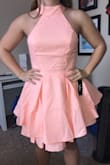 If there has to be one thing that was a little wrong it would be it is easily wrinkled but nothing a trip to the dry cleaner wouldn't fix! I love the color I love the style! I'm super pleased! - Mercedes C.