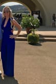 I am 5'8" and have a long torso and decently long legs. I ordered a large because usually with jumpsuits/rompers I struggle with finding outfits that are long enough in the torso! I ordered a large just to be sure and it was the perfect fit in my torso/upper body area!! I did take it into my cleaners to get it shortened just a tad! Super comfy, light, a showstopper! This was my first purchase off of Lulu's, and I will for sure shop this store again. I wore about three inch wedges in this photo. - Alexis S.