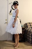 I love this dress the first time I saw it on the Lulu's.
Good quality, comes with 3 layers, best for a party or on occasion.
It runs big. I would size down to XS (I use paper clip and ribbons in the photo). It is beautiful but just not for me. So sad :(( - Thao P.