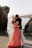 I wore this dress for my engagement photos, and I could not have been happier! It was the perfect color and just as flowy as I envisioned. It was easy to move in and so elegant. Love it! - Lane G.