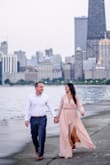 I bought this dress last year for a wedding in the fall and fell in love with it. It's comfortable, fits great, light weight, and I received so many compliments! The dress looks like a designer dress, everyone was shocked when I told them where I got it. 

Then I purchased it in another color for our engagement photos because I loved it so much. Our session was in August, I was a little hesitant knowing it's long sleeve and full length but it was perfect. The dress is light weight and flowy, it worked great, even my photographer kept telling me how great this dress was for photos. It was elegant but sexy - again I received so many compliments. 

Pairs well with a dainty necklace. - Danielle B.