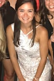 I wore this dress out during my bachelorette party and loved it.  The lace detailing and neckline are super pretty and classy!  I was between a small and medium and ordered a medium.  It was a little bigger and I probably should have ordered a small.  Still loved the dress and would recommend it to all brides! - Jenna S.