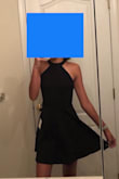 I love this dress! I just bought this dress for my homecoming dance. Sy measurements are pretty small considering my height, but the dress fit nicely. It is slightly loose under my underarms, but if you have a fuller bust than me it should fit great (I plan to get it altered under my arms to fit better). I ordered an extra small as well as a small and the difference between the lengths are only about half an inch. 

Note: a typical strapless bra will work (I'd recommend a black one or a color similar to the dress because if the dress slips down it might show a little bit). I'd definitely buy from Lulu's again! - Emily L.