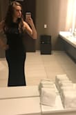 I'm sooo happy with this dress! I was worried about getting xs because I usually order small but I'm actually glad I did because it was tight but stretchy and ended up fitting perfectly. I'm totally in love and have already worn it to two weddings. - Julia K.