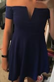 Love dress in every aspect except the little sleeve part is really tight. I ordered it in S and XS because I'm really small in the chest and wanted to make sure it was tight enough up there, but the arm part is too tight in both sizes and I tend to think I have pretty thin arms. - Meagan L.