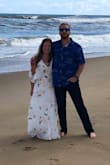 I ordered this dress as a rehearsal dinner dress for my wedding in the Outer Banks. Unfortunately, we had to evacuate due to Hurricane Florence and will be rescheduling. Before heading out, we decided to take some photos on the beach. This dress made me feel gorgeous, and definitely cheered me up during a crazy time. The flowing layers look great in the breeze! - Rachel K.