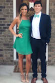 Wore this to a wedding and got a lot of compliments. Love the back and it was comfortable and fun to dance in. The green is not as bright as the picture shows but I liked the color! I'm 5'6" and was able to wear heels without it being too short. - Annemarie C.
