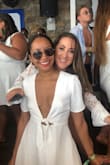 I really loved the dress and tried to redo the models look. I wore it on yacht week for the French Riviera party and got so many compliments. The dress ran a little big so I would definitely size down. - Jena H.
