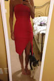 Love this dress, super comfortable and beautiful color. Just a little loose in the rib area, otherwise fits great! - Frances R.