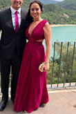 It was the most beautiful dress at the wedding we attended! Everyone told me how amazing it was.  Normally, my size is 2 and I bought an XS and it fit perfect! - Adam W.