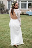 Wore this for my bridal shower and I couldn't have been more in love! I'm pretty tall and the small was still very long but I loved the look! - Kerry Q.
