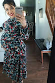 Such a cute print light weight midi dress. I used it through my pregnancy! - Daniela Z.