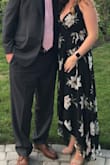 I bought this dress for a recent wedding and love everything about it. I ordered a medium and it fit great. The only negative was the top part being too big on me. I personally just didn't fill the cups, but nothing a few safety pins couldn't fix.
I'm looking forward to wearing this dress again, and recommend it to anyone considering it. - Kelsy S.