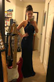 I got this dress for a wedding dinner. I usually wear a small but got a medium as it was sold out, still fit well and beautiful color! - Ashley E.