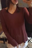 I love this jumper, its super cute and cozy, little thin but the material makes if feel thick and heavy. I got a small and it fits perfect. I think a medium would have been nice too and gave me a bit more coverage on my butt for those days I want to pair this with leggings. :) - Cristina O.