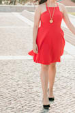 This is a beautiful dress, super comfortable and flattering especially for those with a curvy figure. - Angela B.