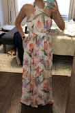 This dress flows so nicely and fits like a glove! I cannot wait to wear it! It is very high quality and will be great to wear for summer. I was nervous about buying the white because many other purchasers bought a different color, but the colors are not too bright and look great. - Madeline B.