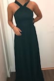 I ordered this dress for my sister as her bridesmaids dress for my wedding. The dress fits PERFECTLY!! It looks so beautiful on and is extremely flattering. The fabric, color and style ... everything is beautiful!! I highly recommend this dress!! - Chelsea G.