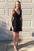 This dress is beautiful, amazing and very comfortable. It fits to it's exact size and is great for a dance or a night out! - Morgan U.