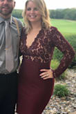 I LOVE this dress! Wore it to a friends wedding and got a lot of compliments. The only thing I would change would maybe make the front clasps to bring up the neck line more secure, my top one came loose about 2 hours into the wedding but other than that it was so comfortable the fabric was great, and everyone loved it!! - Phylicia C.