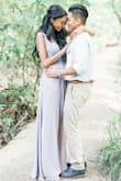 I wore this dress for my (now) husband and I's engagement shoot and it was PERFECT! Since I'm pretty tall, I was worried about he length being too short, but it was quite the opposite and actually grazed the ground a little, which made for a really romantic and whimsical feeling for our shoot. - Lisa J.