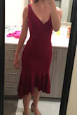 Beautiful dress for a fall wedding! I would say it runs a little large, but the XS fits fine enough. If you're in between sizes, size down. - Caroline F.