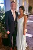 Wore this for a cousins wedding and it was beautiful! Fit very well and looked so elegant, must buy! Adjustable straps to make the top a bit tighter if needed. - Mounica D.
