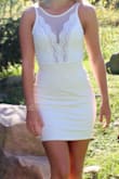 My daughter wore this and it fit perfectly! Very well made and material was thick. With white there is always concern that it is see thru. Not the case at all with this white dress! - Mary P.