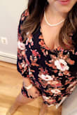 Bought this dress for a fall wedding and absolutely LOVED it! 

My only word of caution would be about the length. I only rated it as "too small" because of the length NOT the actual fit. I ordered both a medium and a large because I was concerned about my chest size and the length of the dress. The medium fit perfectly but was so short I couldn't move without exposing myself. I ultimately chose to keep the large which was a tad loose but covered my bum and front area. Still chose to wear spanx shorts under it just in case, but didn't feel self conscious at all. 

I got so many compliments on it. Wore with a pair of neutral heels, pearls and some gold dangly earrings. Couldn't ask for a better outfit :) - Kristi W.